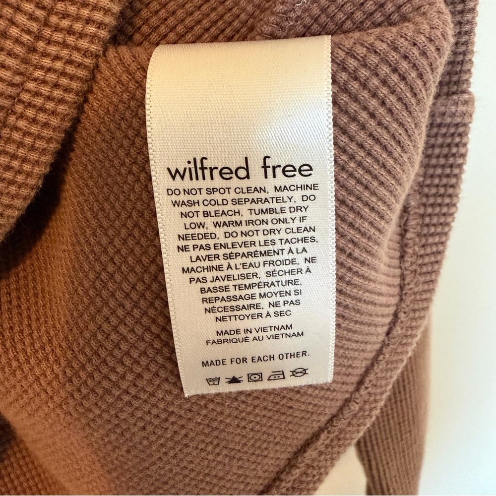 Wilfred Free Brown Waffle Knit Top - Picture 4 of 5